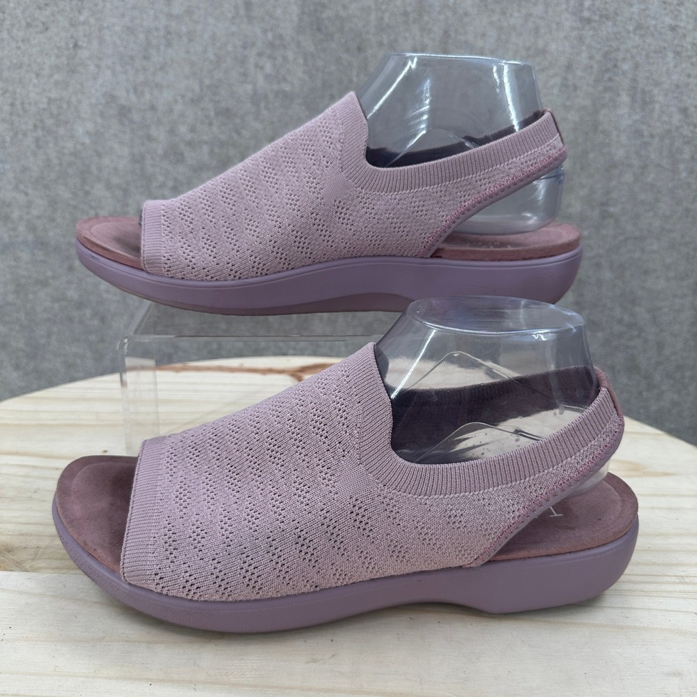 Traq by Alegria Sandals Womens 9.5-10 Pink Dream Knit Cross Strap Delilah